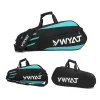 Bolsas Ywyat Badminton Bag a água de tênis de ombro único de tênis de tênis esportivo pode segurar 3 raquetes para homens mulheres