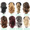 Synthetic Wigs Claw Clip In Wave Ponytail Hair Synthetic Short Curly Jaw Pony Tail Hairpiece For Women False Tail Pigtail Smooth 240329