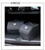 Boîte de rangement de coffre de voiture, boîte de rangement pliable multifonction en cuir d'ours de dessin animé, fournitures d'intérieur de voiture