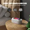 Lâmpadas de mesa carregador sem fio bluetooth alto-falante quarto luz noturna despertador suporte para iphone xs/12/13 samsung xiaomi cinta rádio fm