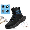 HBP Non-Brand Man High cut Puncture-Proof Work Sneakers Lightweight Work Shoes Men Steel Toe Shoes Safety Boots Shoes