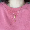 Golden Star Collar Chain Love Pendant Halsband Kinesisk stil Karriärfunktionsmycken
