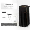 Table Skirt Round Tablecloth Cocktail Stretch Jellyfish Cover El Outdoor Home Wedding Party Tables Decoration Accessories