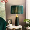 Lampy stołowe WPD mosiężna lampa zielone