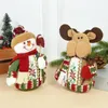 Decoração de festa 1 pcs Natal Papai Noel bonecas acessórios de árvore dançando boneco de neve urso pano fantoche pequeno pendurado presente de casa