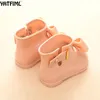 YATFIML Fashion baby girl rain boots PVC waterproof boots with bow Children;s rain shoes 240304