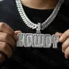 Hip Hop – collier à maillons cubains entièrement glacé, Baguette VVS Moissanite de 18Mm de largeur