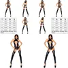 Pigiama sexy Donna Tutina porno Body Y Tuta in lattice con apertura sul cavallo Discoteca Abbigliamento da ballo Lingerie in pelle Catsuit erotica per 5 dimensioni L0407 Dr Dh3Fa