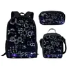 Backpack Harajuku Chemistry Formula 3D Print 3pcs/Set Student School Bags Laptop Daypack Lunch Bag Pencil Case