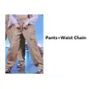 Women's Two Piece Pants Korea Women Group Jazz Dance White Slim Long Sleeve T-shirt Crop Top Loose Casual High Waist Wide Leg Trousers 2 Set