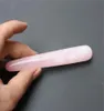 HIMABM 2 Pcs Natural Crystal Rose Quartz Massage Wand Relaxing Stone Body Acupoint Point Stick Reiki Healing Stone Face Massage2055964503