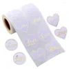 Party Decoration Gold 300pcs Stickers Stamp 4 Design Christmas Wedding Valentine's Day Use Candy Chocolate Bag Box Seal Sticker