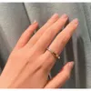 Ontwerper Tiffancy Ring Kleurrijke diamanten set U-vormige slotring met v-goud Gegalvaniseerde 18k gouden geavanceerde precisie-inbedding Lichte luxe stijlring