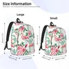 Storage Bags Pink Flamingo Cactus Roses Male School Student Female Large Capacity Laptop Backpack