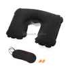 Party Favor 3 I 1 Travel Set uppblåsbar U-formad nackkudde Luftkudde Slee Eye Mask Eyeshade öronproppar Portable Drop Delivery Home DHVMK