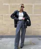 Kadın Pantolon 2024 Sonbahar ve Kış Tembel Stil Sıradan Büyük Siluet Pileli Kadınlar Düz Yün Pantolon 2 Renk