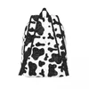 Zaino Glitter Cow Print Donna Piccolo Ragazzo Ragazza Bookbag Borsa a tracolla impermeabile Portabilità Zaino per laptop Borse da scuola per bambini