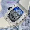 象徴的な時計RMウォッチセレブリティウォッチRM023ホローダイヤル18Kプラチナマテリアル自動機械メンズウォッチバレルタイプ