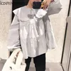 Lantaarn Shirts Met Lange Mouwen Blouses Borduren Peter Pan Kraag Blusas Mujer Japanse Geplooide Camisas Herfst Shirt Tops 240308