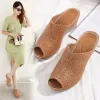 Flops TIMETANGNew Casual Retro platform sandals for women with fish mouth summer earring sandals for women Beach open toe wedge slippe