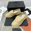 Designer-Schuhe, Loafer, Kleid, Schuh, gestepptes Leder, Damen-Mokassin, flache Schuhe, Lammfell, gesteppt mit Gold-Hardware, Luxus-Plattform-SneakerFXdP #