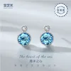 Crystal Earrings and Womens Jewelry Are Hot Selling. Ear Accessories Fashionable Ocean Heart Silver