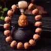 سوار المجوهرات Strand Femme Pulsera Hombre Old Old Nut Rooden Rooden Kralen Armly Asestories سحر شخصي