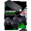 Portable Game Players Us Stock M8 Video Console 64G 2.4G Double Wireless Stick 4K 10000Add Games Retro Controller Drop Delivery Access Dhl0U