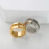 Romeinse cijfers 14k gouden ring voor mannen vrouwen trendy puntige klinknagel driehoek handringen gouden kleur waterdichte levering sieraden
