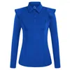 여자 T 셔츠 js 트랙 슈트 재킷 슬림 한 긴 소매 피트니스 코트 요가 요가 탑 운동 스웨트 셔츠 주름 장식 스포츠 셔츠