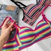 BRAS SEXY BH FÖR KVINNA Toppar Dopamine Rainbow Girl Seamless Steel Ring Free Underwear Lingerie BRALETTE