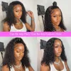 Synthetic Wigs Kinky Curly Bob Brazilian Human Hair Lace Front Wigs 13X4 Lace Frontal 5x5 Closure Kinky Curly Wig For Black Women 250 Density 240329