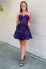 Short Homecoming Dresses Sequins Lace-up A-Line Sweetheart Graduation Dresse Party Prom Formal Gown Hc05