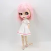 ICY DBS Blyth doll white dark skin joint body glassy matte face Can Changed Makeup and Dress DIY special 16 bjd 240307