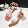 HBP Non-Brand Babouches Femmes Talon Sandale Snakeskin Chain Fashion Slip on 6CM Low Heel Shoes Mules Slippers for Women