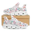 Appartements cywgift femmes chaussures de soins infirmiers blancs mignon cartoon infirmière docteur docteur marque médicale conception de femelle sneaker plat zapatillas mujer 2022