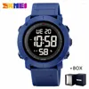 Wristwatches SKMEI Sport Outdoor Digital Wristwatch For Men 2Time Stopwatch Alarm Date LED Military Electronic Men's Watches Male Clock