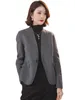Kadın Takımları Sonbahar/Kış İngiliz Tarzı Kırpılmış V yaka Blazer Suit Maltolar Retro Rahat Gevşek Gevşek Tek Bravatalı Yün Ceket Kadın