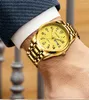 Zegarek na rękę modną modę mężczyzn kwarcowy kalendarz stalowy zespół Casual Elegant Man Straye zegarki