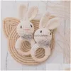 Rasseln Mobiles Baby Rassel Cloghet Amigurumi Bunny Bell Born Stricken Gym Spielzeug Pädagogische Beißring Mobile 012 Monate 230525 Drop D Dhmkc