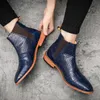 Icke-varumärke Senaste designers Bekväma HBP High Top Wholesale Dress Shoes Slip On Men Leather Boots