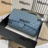 CC Borse Borsa a tracolla di marca di lusso Classica doppia patta Borsa vintage da donna Borsa a tracolla in pelle con reticolo di diamanti Valigie Carta H Mmrdd