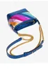 Chic Shoulder Bags KurtG Womens Designer Handbags Bag Contrast Color Spliced Rainbow Chain One Crossbody Tote Bags 240311