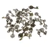 Colares de pingente 50pcs variados pingentes de chave antiga para fazer jóias de colar diy
