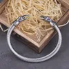 Bracelets à maillons en acier inoxydable, Viking nordique corbeau, manchette pour hommes avec boîte en bois