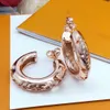 Top designer moon round glossy earrings brass rose gold womens earrings luxurious earrings comfortable high-end L beautiful headwear jewelry discovery jewelry