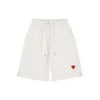designer shorts men shorts mens women love heart embroidery sweatpants fashion shorts summer loose casual pants six color