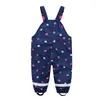 HoneyKing Children Waterproof Rain Pants Baby Jumpsuits Boys Girls Overalls Pants Fashion Kids Overalls 240305