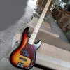 Cordes tabac Sunburst guitare basse électrique manche en érable