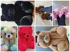 HBP Non-Brand wholesale dropshipping bedroom black rainbow teddy bear toy adult kids slippers for women girls wholesale